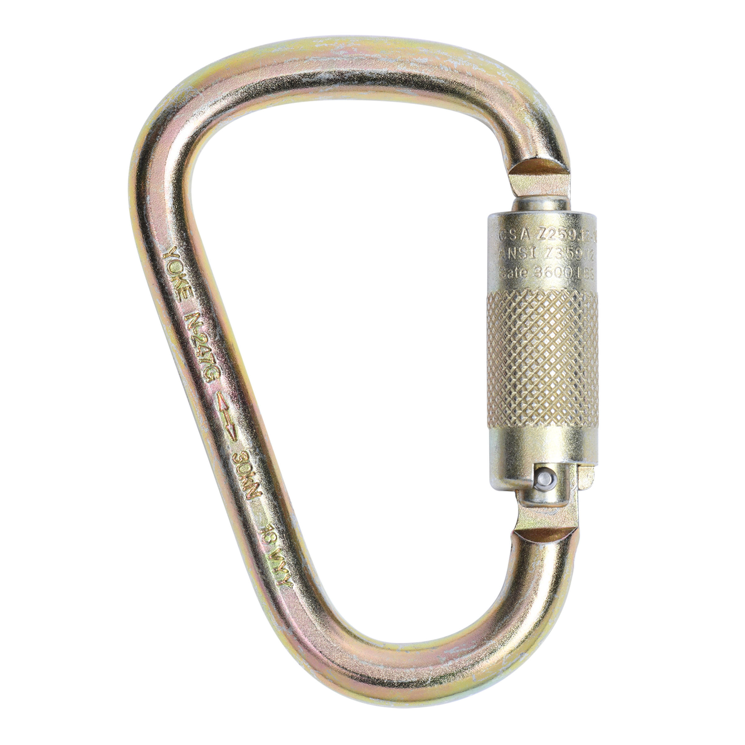 CARABINER,STEEL,1" GATE,3600 LB